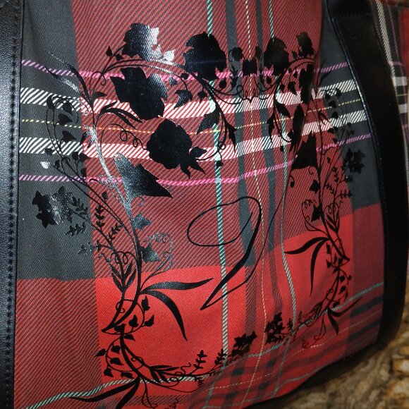 Victoria’s Secret Limited Edition Plaid & Floral Shoulder Tote - Picture 4 of 8